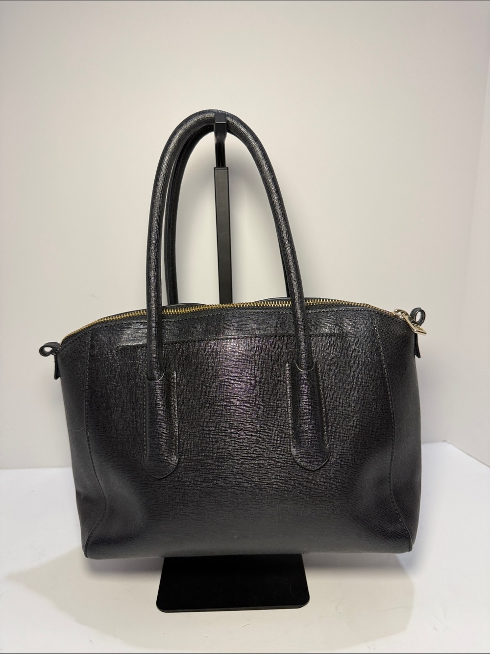 Furla Black Saffiano Leather Satchel - Picture 4 of 15